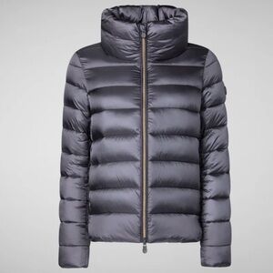 NWT, SAVE THE DUCK Elsie Gray Puffer Jacket, size 2/M